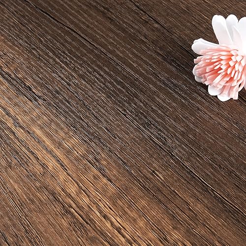 Stickyart Papel tapiz de madera envejecida para pegar y despegar, papel tapiz de madera texturizada marrón, autoadhesivo, extraíble, envoltura de