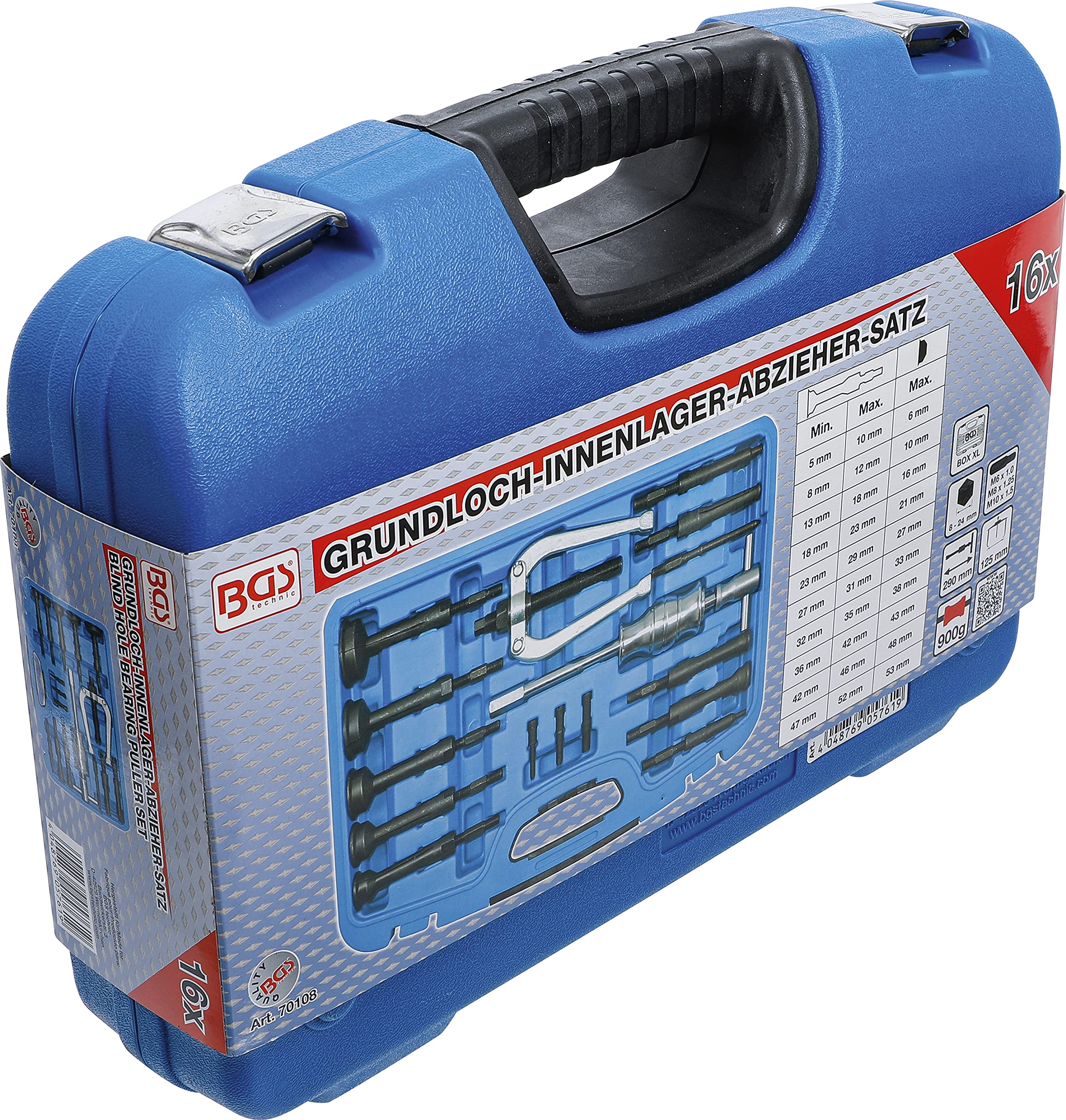 BGS 70108 | Grundloch-Innenlager-Abzieher-Satz | 15-tlg.