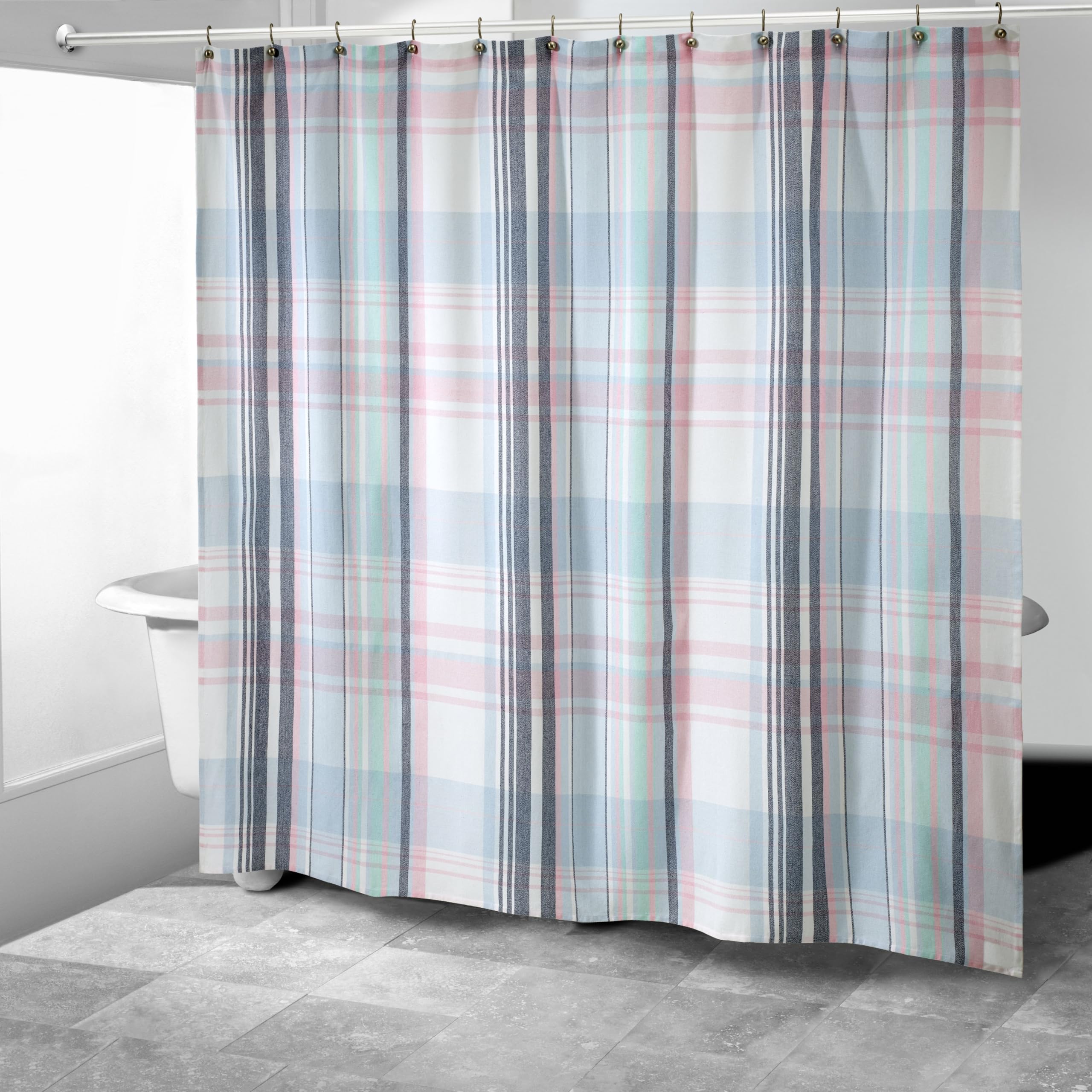 Rideau de douche IZOD Heritage Collection MUL pour votre salle de bain chic
