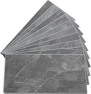 Palisade 23.2 in. x 11.1 in. Interlocking Vinyl Wall/Backsplash Panels in Cracked Slate (10 Pack)