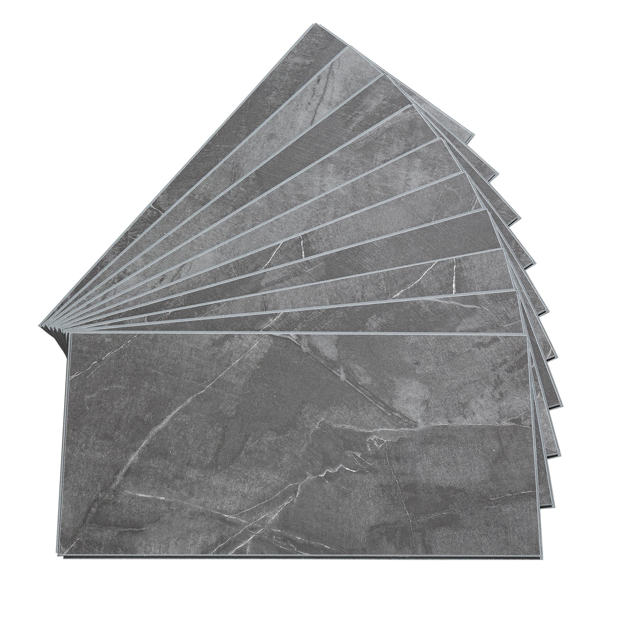 Palisade 23.2 in. x 11.1 in. Vinyl Wall Tiles in Cracked Slate (10 Pack)