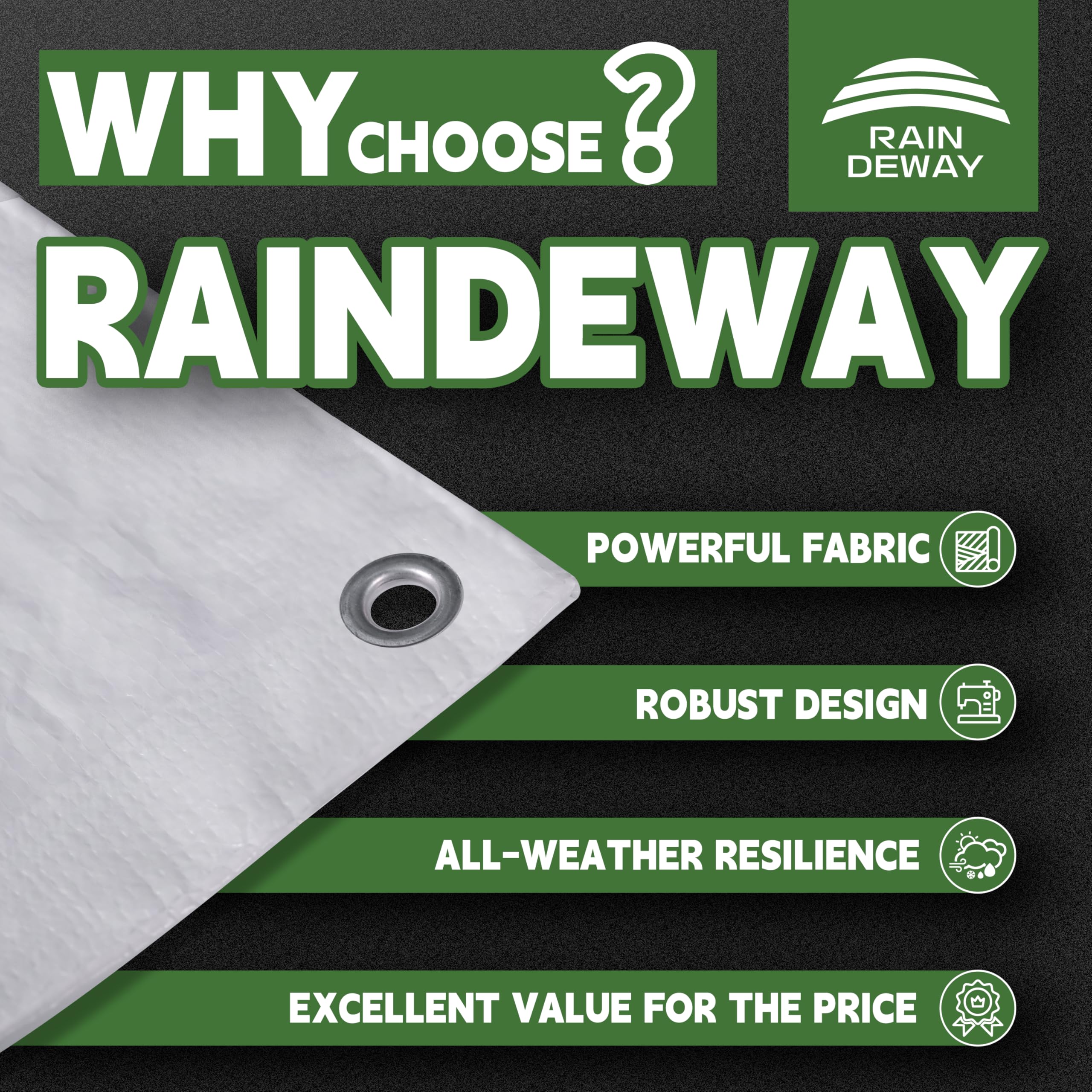 tarp 3x6 RAINDEWAY Small White Feet(2 Pack),7Mil Multipurpose Poly Tarps Farbe:Rut un Wiess Giant ARX 20 | veh:BMW:E46 up very little space