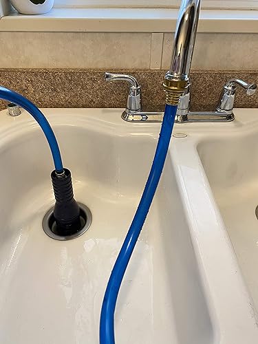 Miniatura 6 de Drain King VIP2 Kit de desatascamiento de drenaje con adaptador de barra transversal para fregadero de cocina, 1.5 a 3 pulgadas