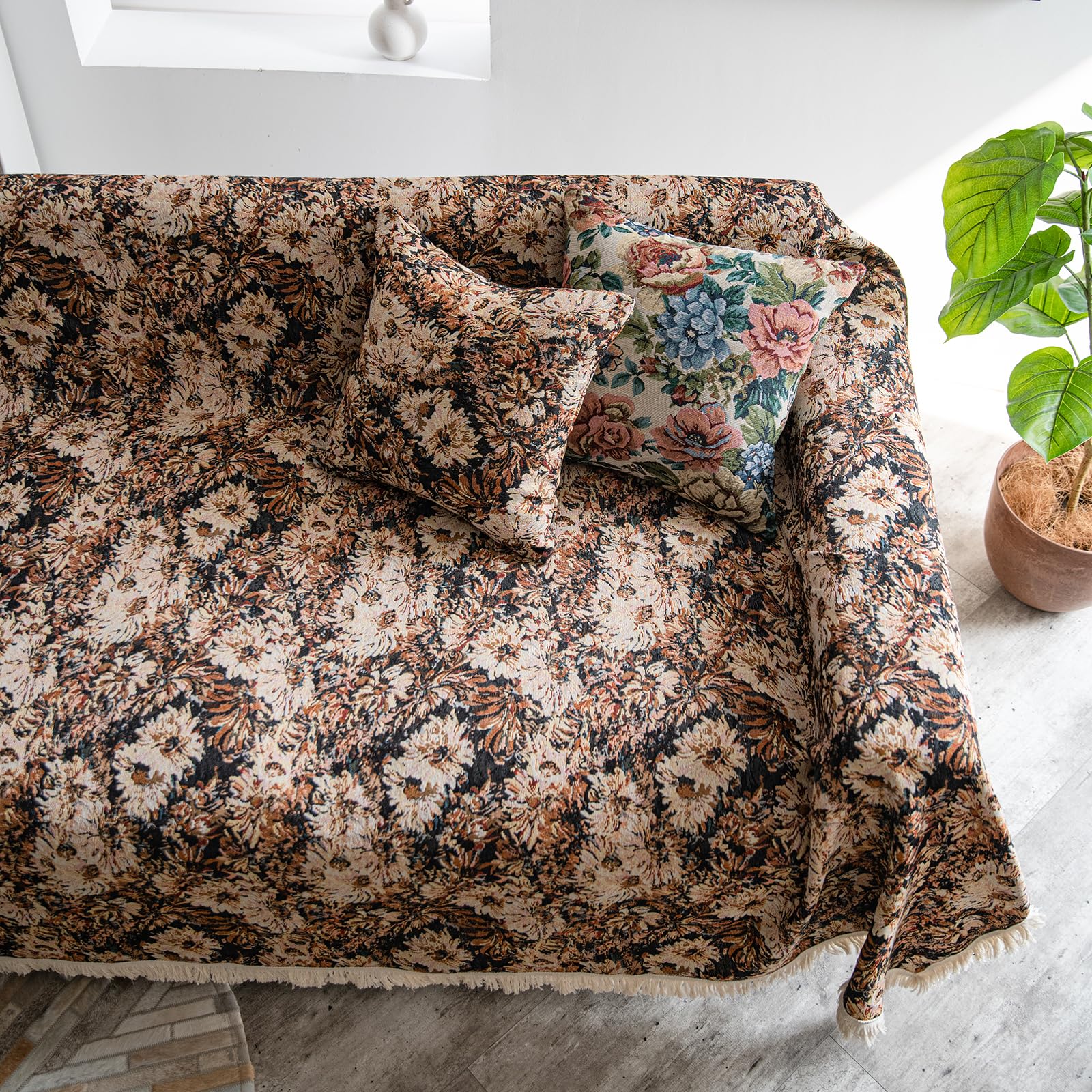 Amazon.com: VCTOPS Vintage Jacquard Sofa Covers for Sectional