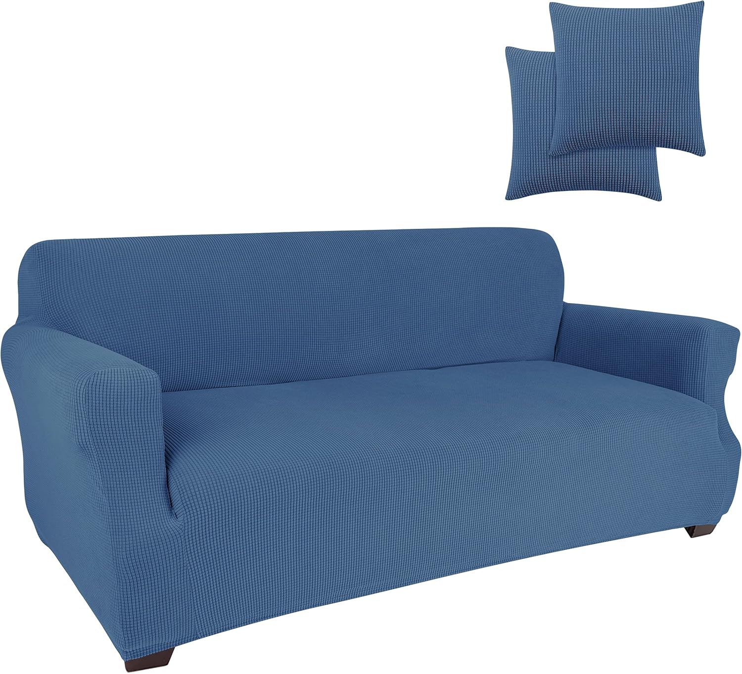 JINAMART Stretch Elastic Couch Cover,1Piece Sofa Slipcover for 3 Seats