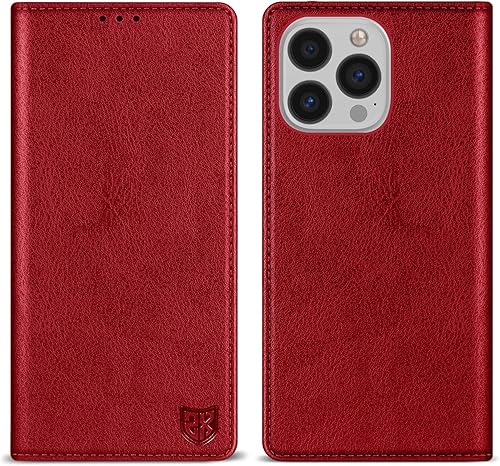 ZZXX Funda tipo cartera para iPhone 13 Pro con bloqueo RFID, soporte de ranura para tarjetas, funda protectora de cuero magnético fuerte para iPhone disponible en Yaxa Colombia