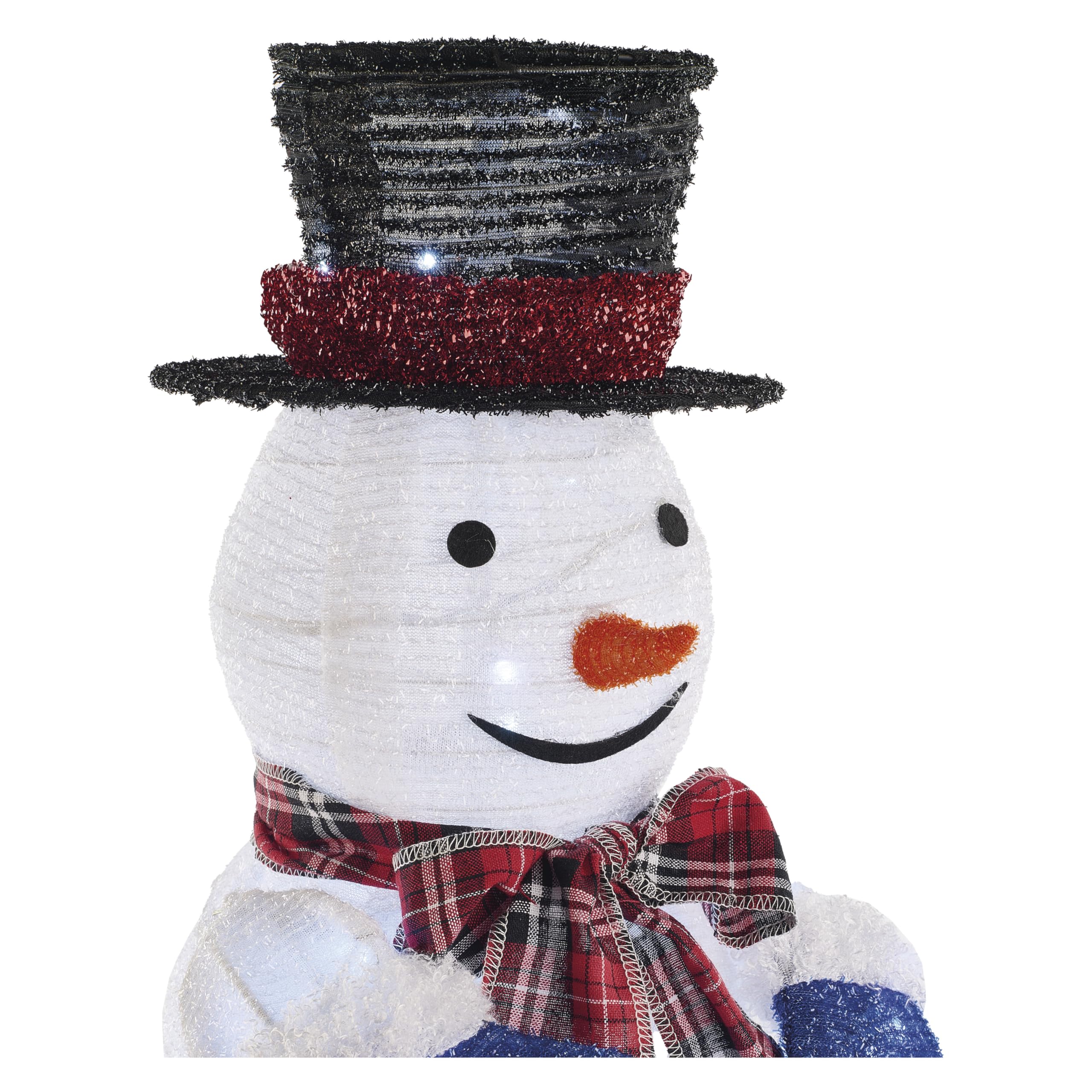 EMOS - Niedlicher Schneemann mit 60 LEDs und Funkeln für Innen und Außen - 60cm Schneemannfigur mit Lichterkette - effektvolle Weihnachtsdekoration für Garten, Terrasse, Veranda oder Hauseingang