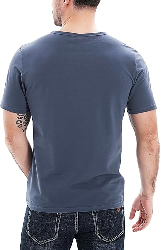 Miniatura 4 de Camiseta Henley de manga corta para hombre, ajuste casual con botón