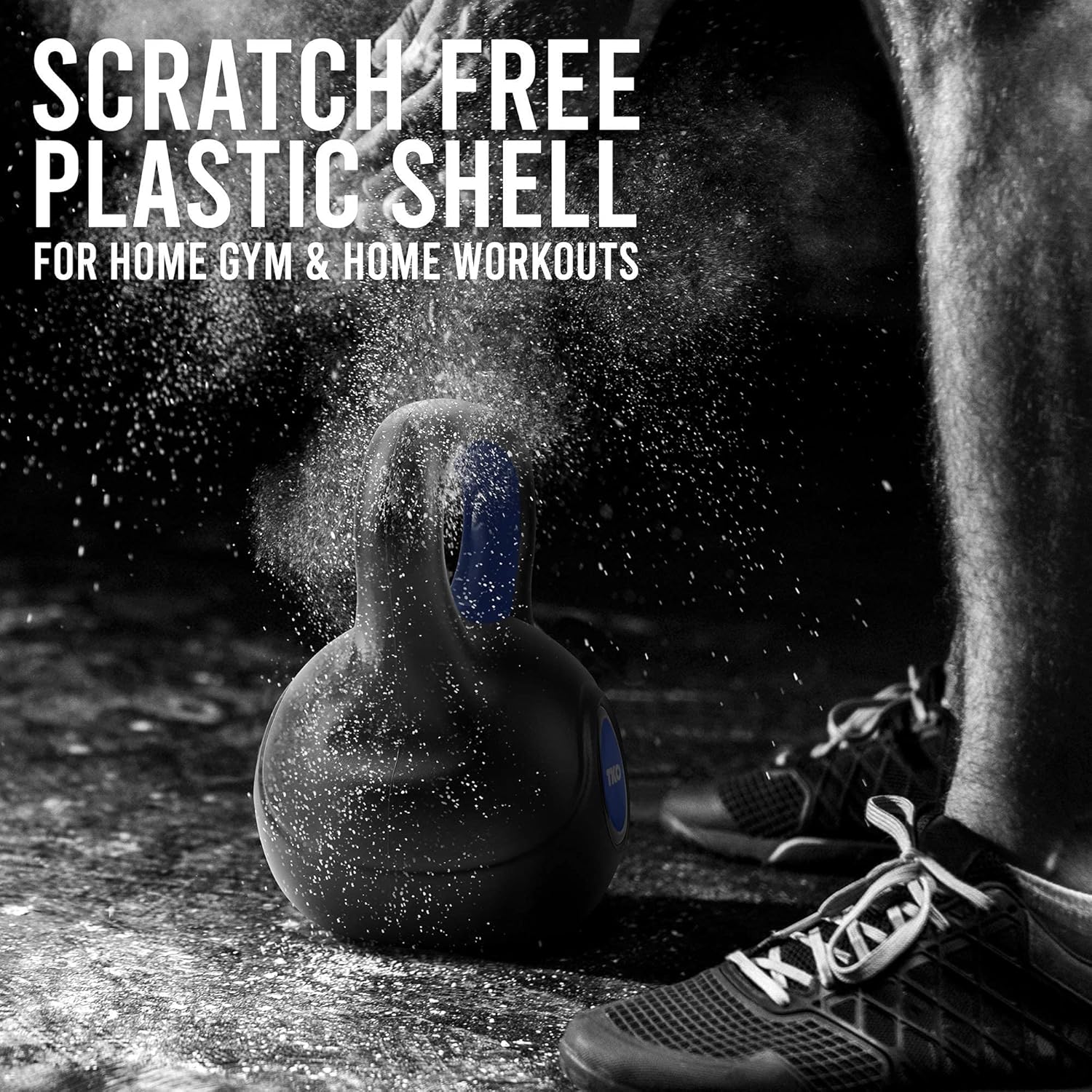 TKO Kettlebell | Strength Training Kettlebells l Kettlebell Sets For Home Workout l Vinyl Coated Strength Training Equipment for Home Gym | All Black 8 lbs / 3.6 kg