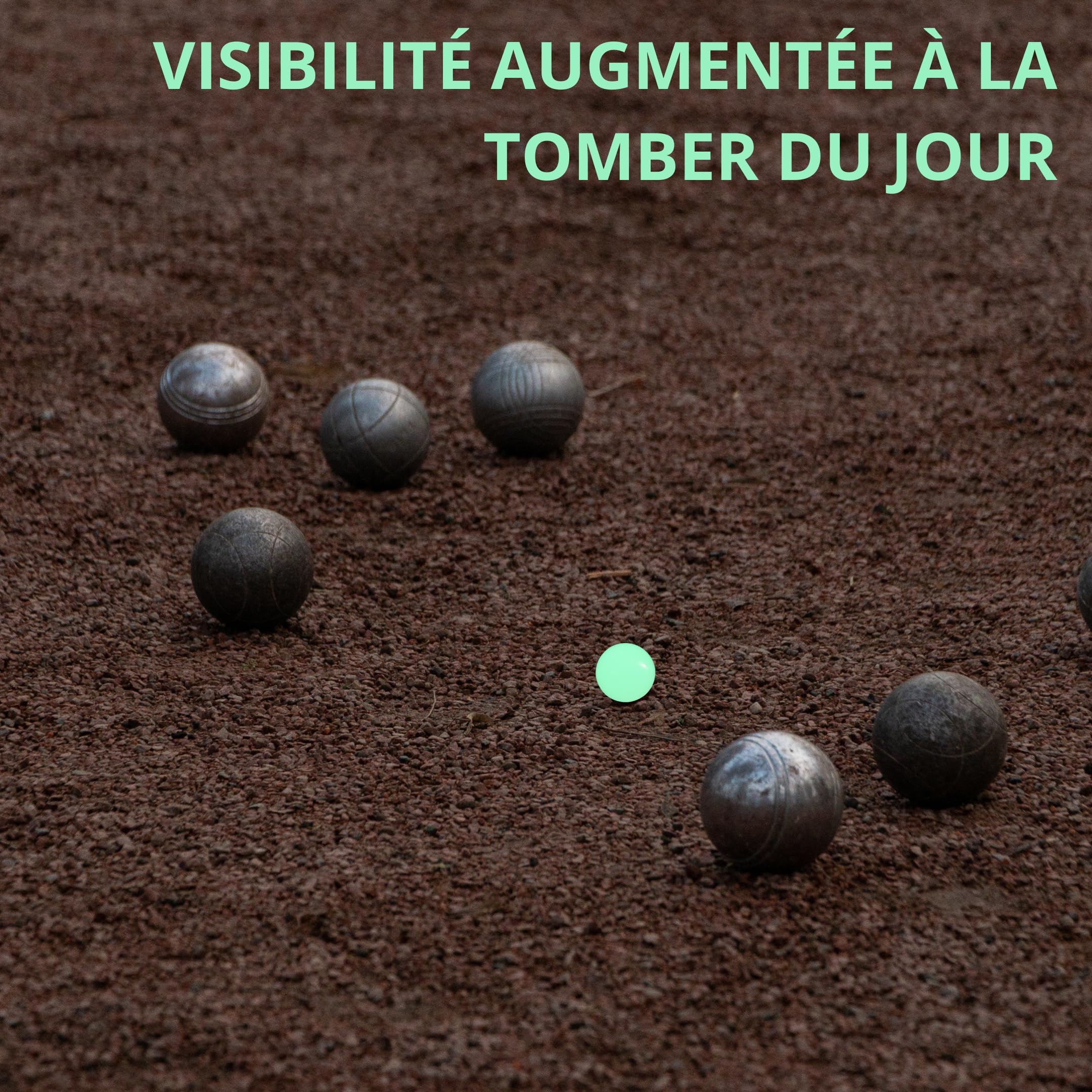 La belle boule® | 3 Cochonnets fluorescents en Résine Haute Visibilité pour Pétanque + Pochette – Boule de Pétanque, Cochonnet Lumineux, Accessoire Pétanque Intérieur ou Extérieur