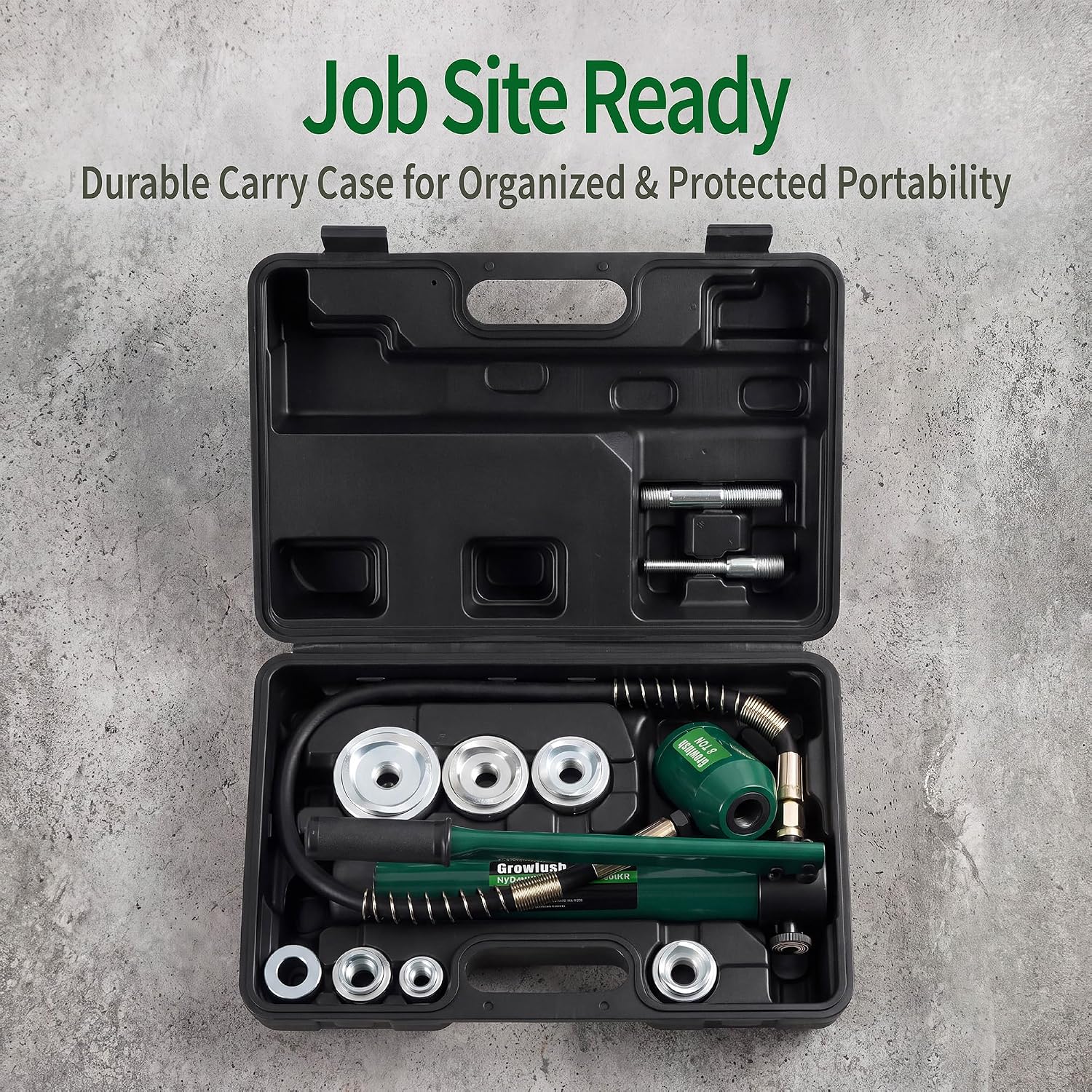Hydraulic Knockout Punch Electrical Conduit Hole Cutter Set KO Tool Kit 1/2 to 2 inch (SYK-8)