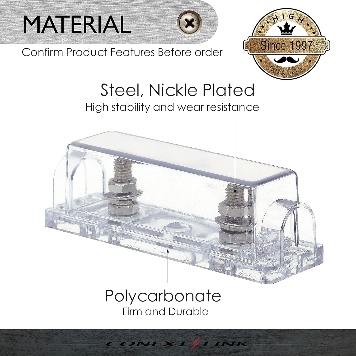 Conext Link FHA15200 1 pc 1/0 2 4 AWG ANL Fuse Holder with 5 pcs Fuses (200A) （15413）