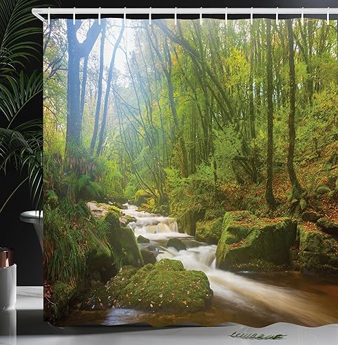 Miniatura 2 de ambesonne Decor Collection tela de poliéster cortina de ducha de baño