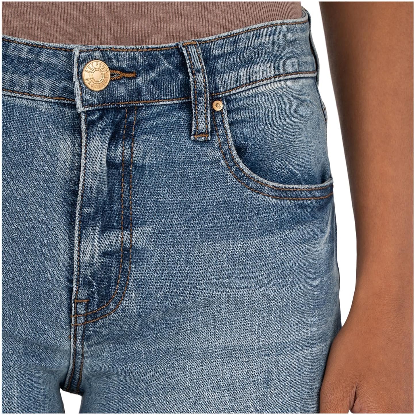 KUT from the Kloth Jean High-Rise Wide Leg Clean Hem - Image 4