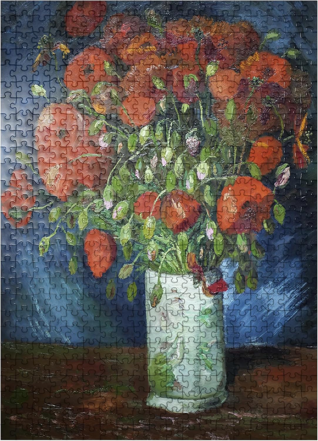 MyPuzzle Vincent Van Goghs Vase with Poppies 1886 - Premium 100 Piece Jigsaw Puzzle for Adults