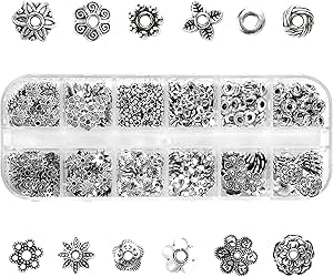 Distanziatore Tibetano A Forma Di Colonna Decorata Color Argento - Foto 8