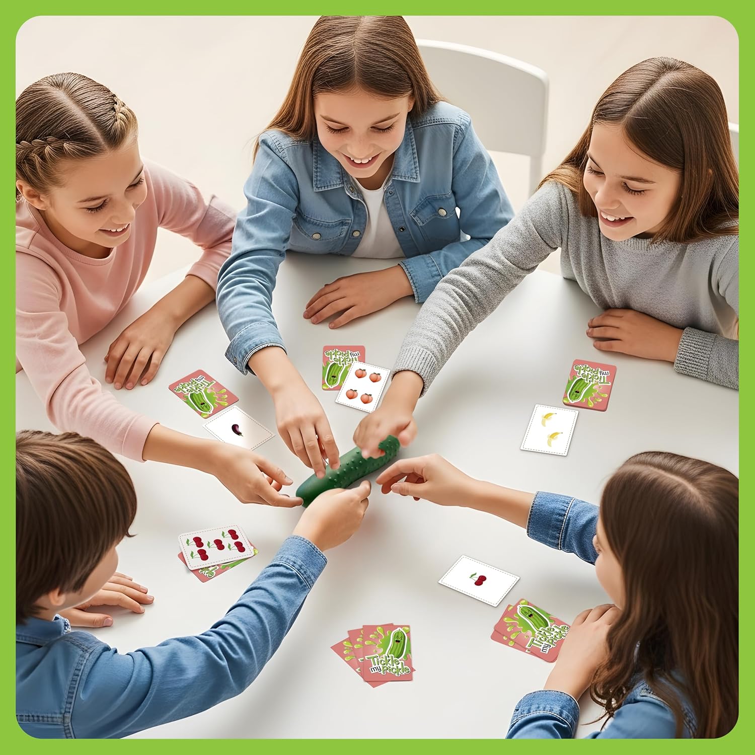 Tickle My Pickle: Hilarious Family Card Game for Kids & Adults – Fast-Paced Fruit & Veggie Fun!