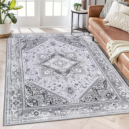 Miniatura 8 de Fashionwu Alfombras lavables de 2 x 3 pies para cocina, dormitorio, entrada, lavandería, sala de estar, comedor, antideslizante, pelo bajo, ultra