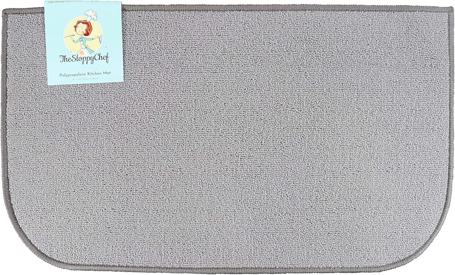 Sloppy Chef Kitchen Rug (DShape,18 x 30 in.), NonSkid