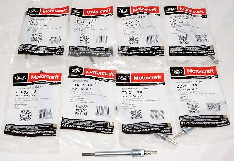 Jogo de velas aquecedoras Motorcraft ZD-13 para Ford 6.0L V8 Diesel – 8 unidades