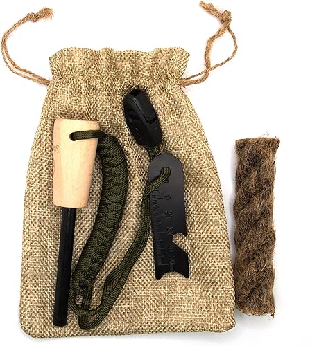 Tropas Ferro Rod Fire Starter - Pedernal y Acero con Ferrocerio