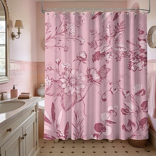 Miniatura 30 de Cortina de ducha azul marino de bosque Cortina de ducha azul oscuro de montaña y naturaleza para decoración de baño de hombres, tela impermeable con