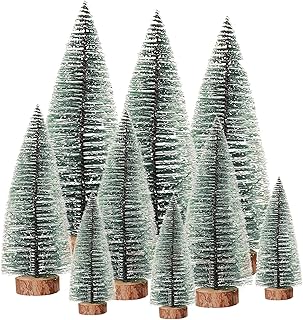 9 Stück Kleiner Tannenbaum Deko,Mini Tannenbaum Deko,Wichteltür Zubehör,Weihnachtsbaum Künstlich,Kleine Weihnachtsbaum,Weihnachtsdeko für Tischdeko,DIY,Schaufenster,Dekoration, Geschenk