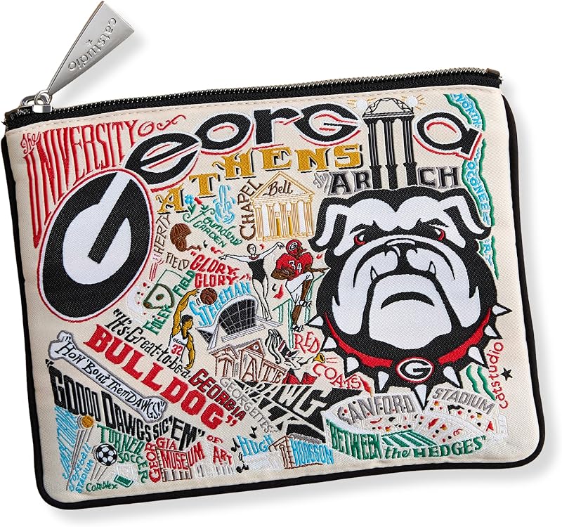 Necessaire com zíper Georgia Bulldogs Catstudio, 12,7 x 17,78 cm, 1 unidade