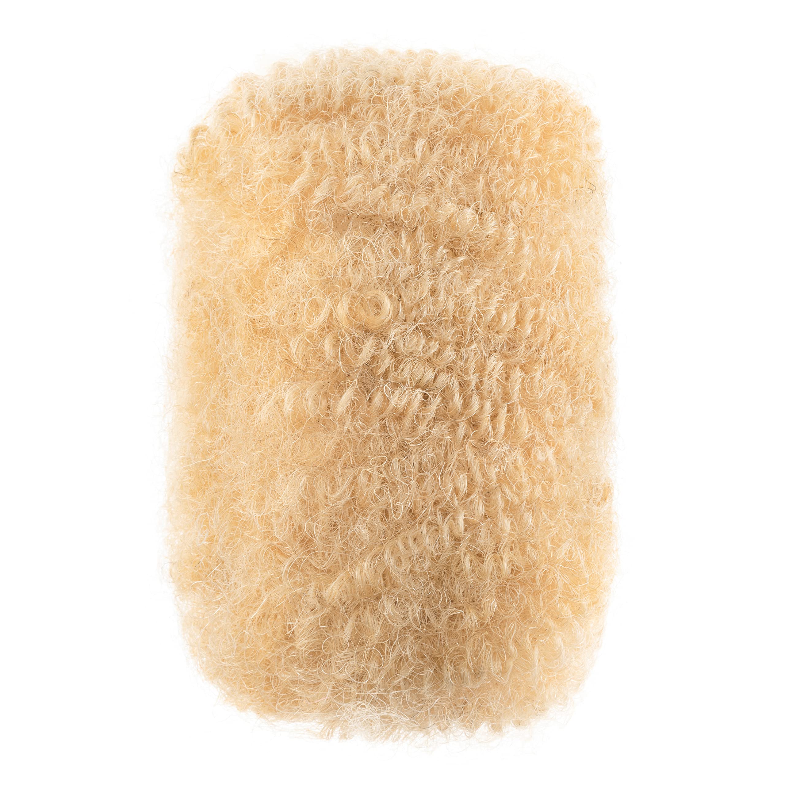 Linkmai Afro Bulk 100% Natural Human Hair,#613, 8Inch, 30g/1OZ for Braids, Loc Fix, Bulking Dreadlock Extensions & Twisting Knot & DIY Your Own Style