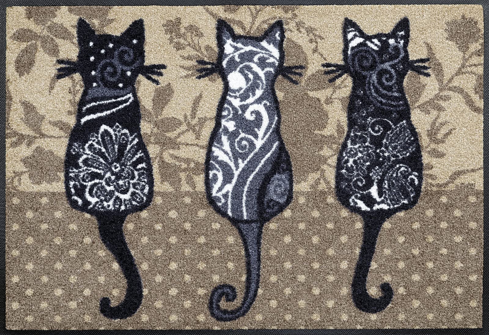 Wash&Dry Door Mat, Nylon, Brown, 50 cm x 75 cm