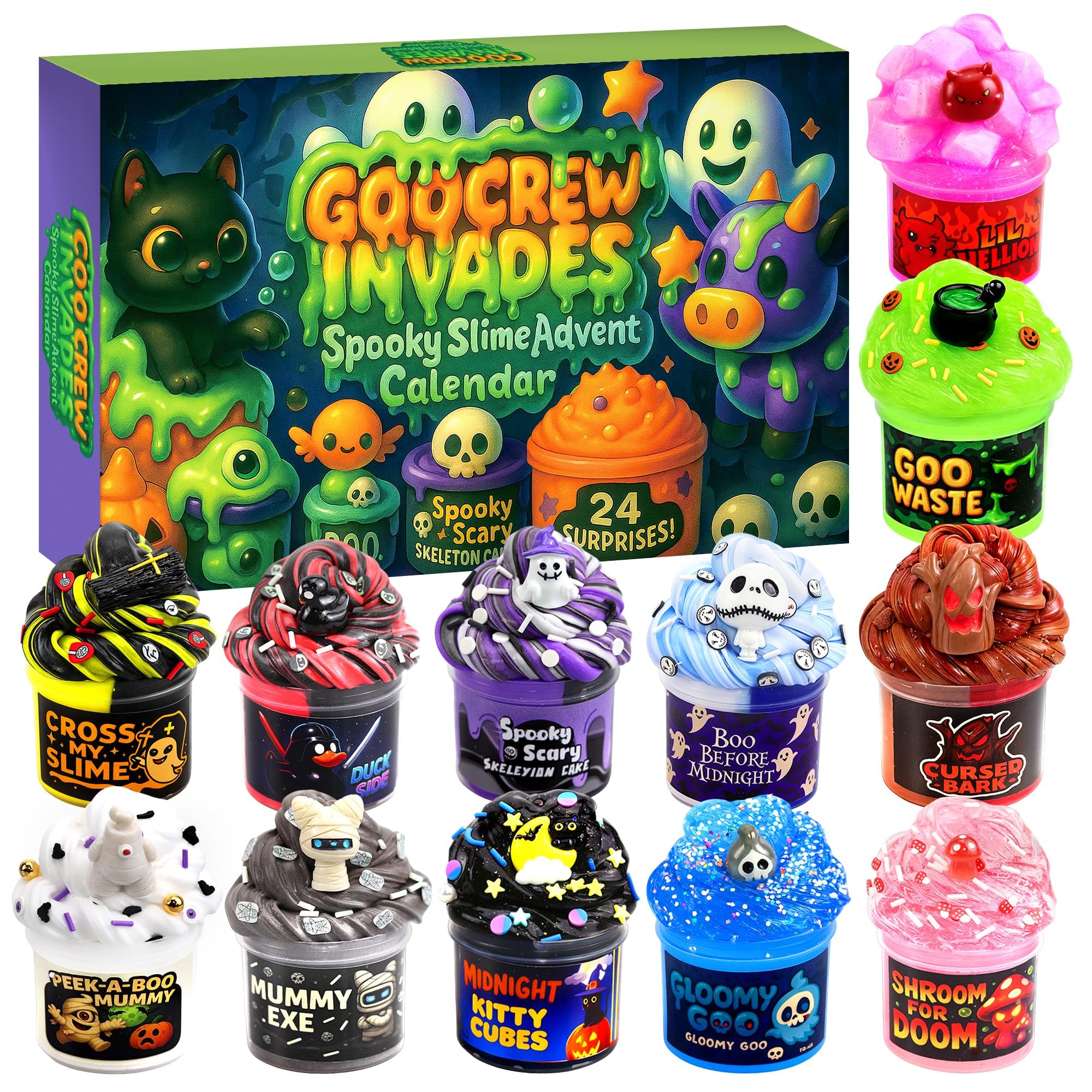 Calendrier De L'Avent 2025 Slime - 24 Jours De Surprises, Slime Non Toxique, Cadeau Noël Enfant - 3