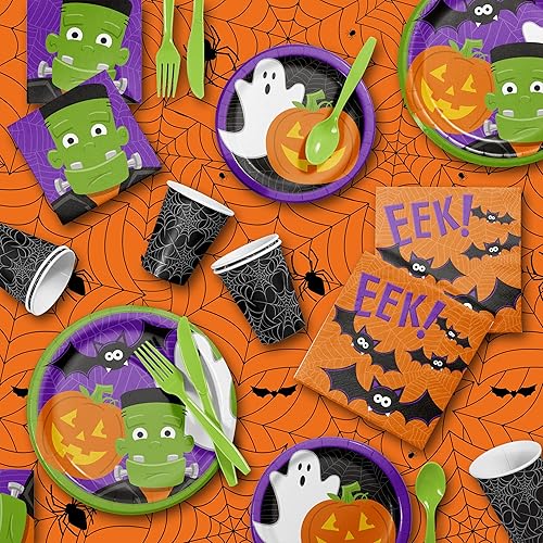 Miniatura 7 de Mantel rectangular de plástico naranja para Halloween, baby showers y fiestas, 54 x 108 pulgadas