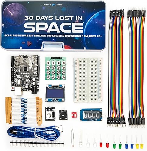 Kit de aventura 30 días perdidos en el espacio compatible con Arduino con desafío de circuitos de 30 días