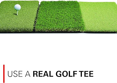 Miniatura 10 de Rukket Tri-Turf - Alfombrilla de golf de ataque, conducción portátil, astillado, ayuda de entrenamiento para patio trasero con camisetas ajustables