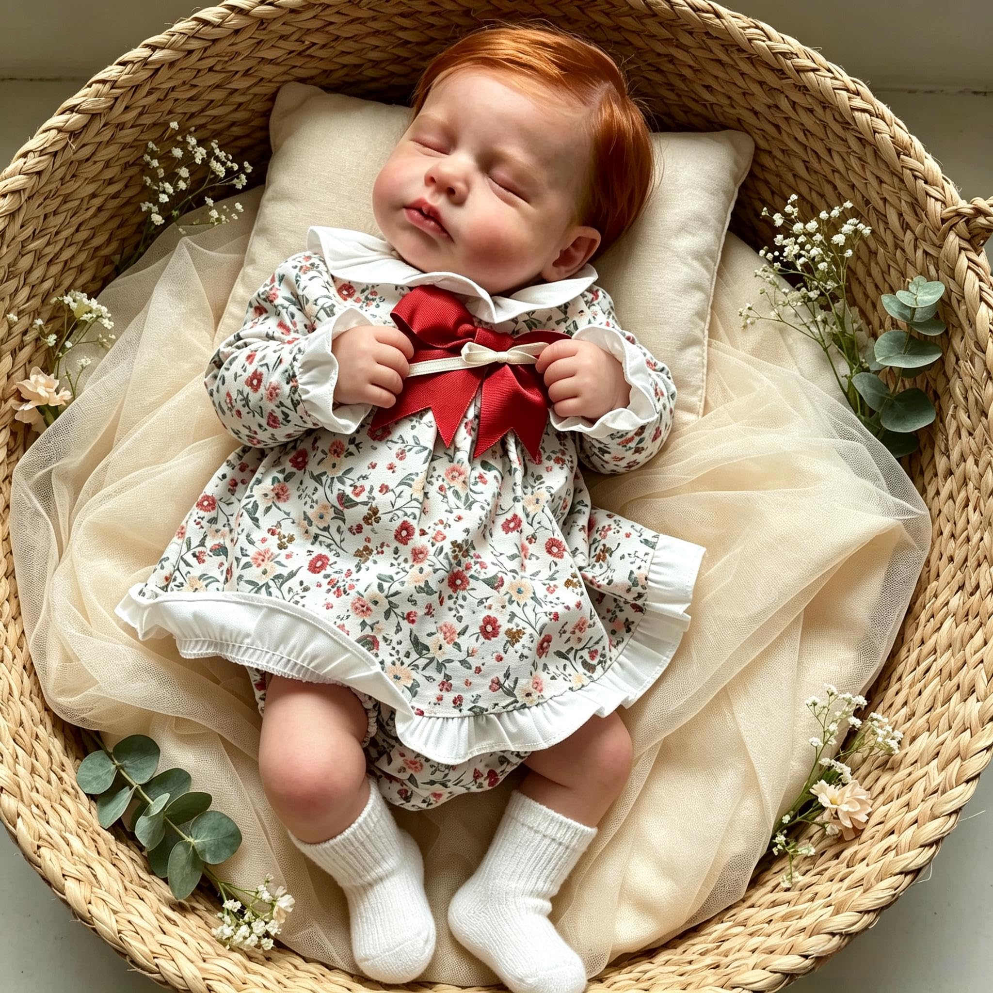 RXDOLL Reborn Baby Vollvinyl Lebensecht, 50CM Reborn Baby Mädchen Vollsilikon, Lebensechte Babypuppen, Vinyl Babypuppen Wie Echt, Reborn Puppen Lebensecht Mit Zubehör