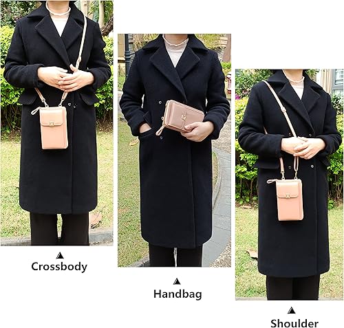 Miniatura 10 de PORT&amp;LOTUS Bolsos cruzados para mujer, monedero para teléfono celular, cartera para mujer, bolsos pequeños de piel sintética, soporte para tarjetas