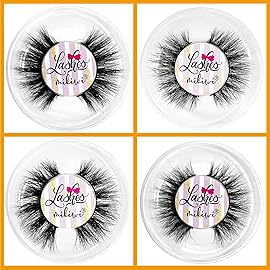 Mink Lashes Natural Look Mikiwi Eyelashes, 14-18mm 5D Mink Eyelashes, Natural Lashes Strip