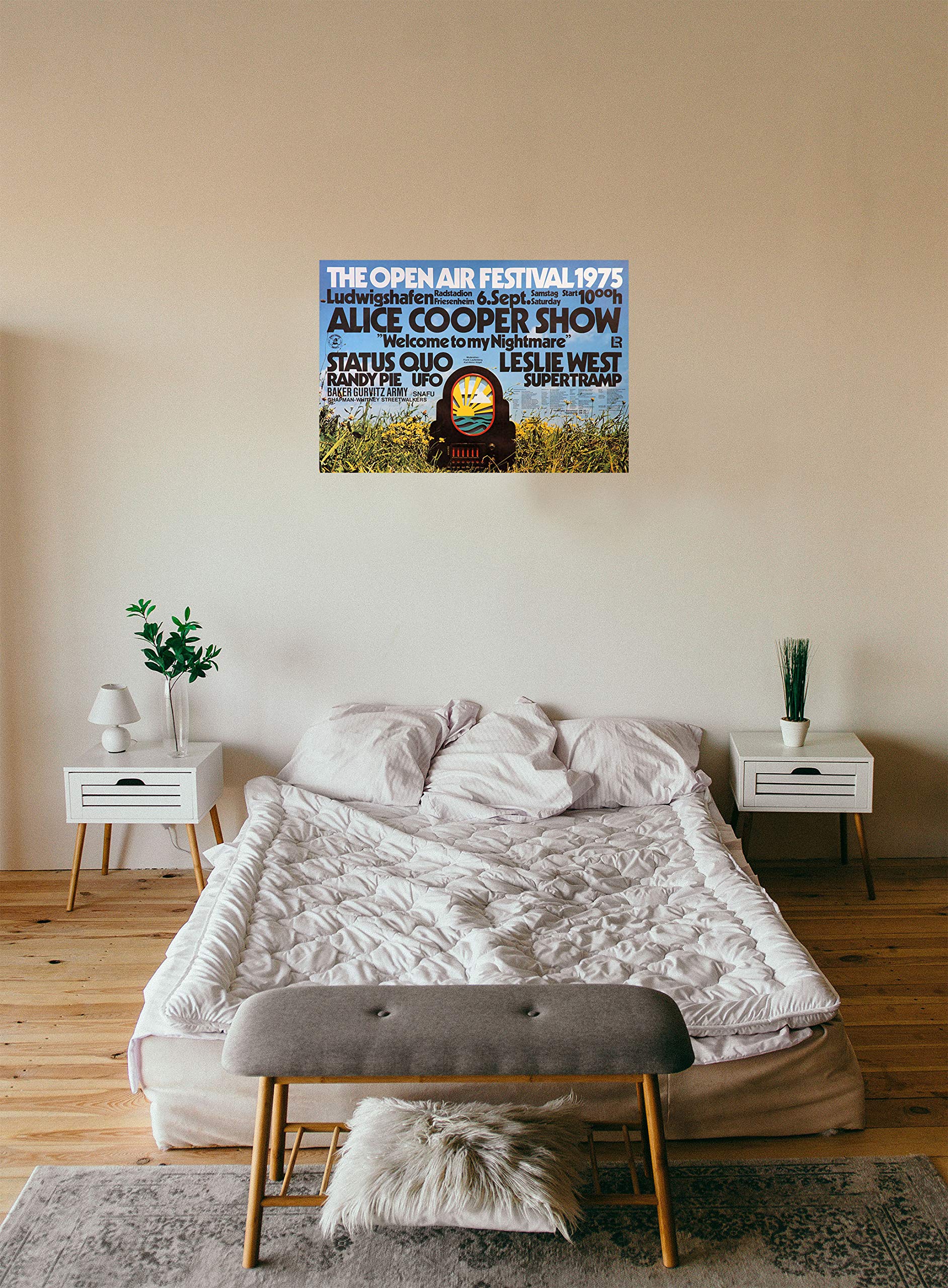 Premium Poster/Plakat | DIN A1 | Wanddeko | Live Konzert Veranstaltung » All The Best Open Air Festival´s - Alice Cooper, Ludwigshafen 1975 «