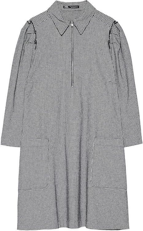 Amazon Co Jp Zara レディース 千鳥格子 ミニドレス 16 278 070 Us サイズ X Large カラー オレンジ 服 ファッション小物