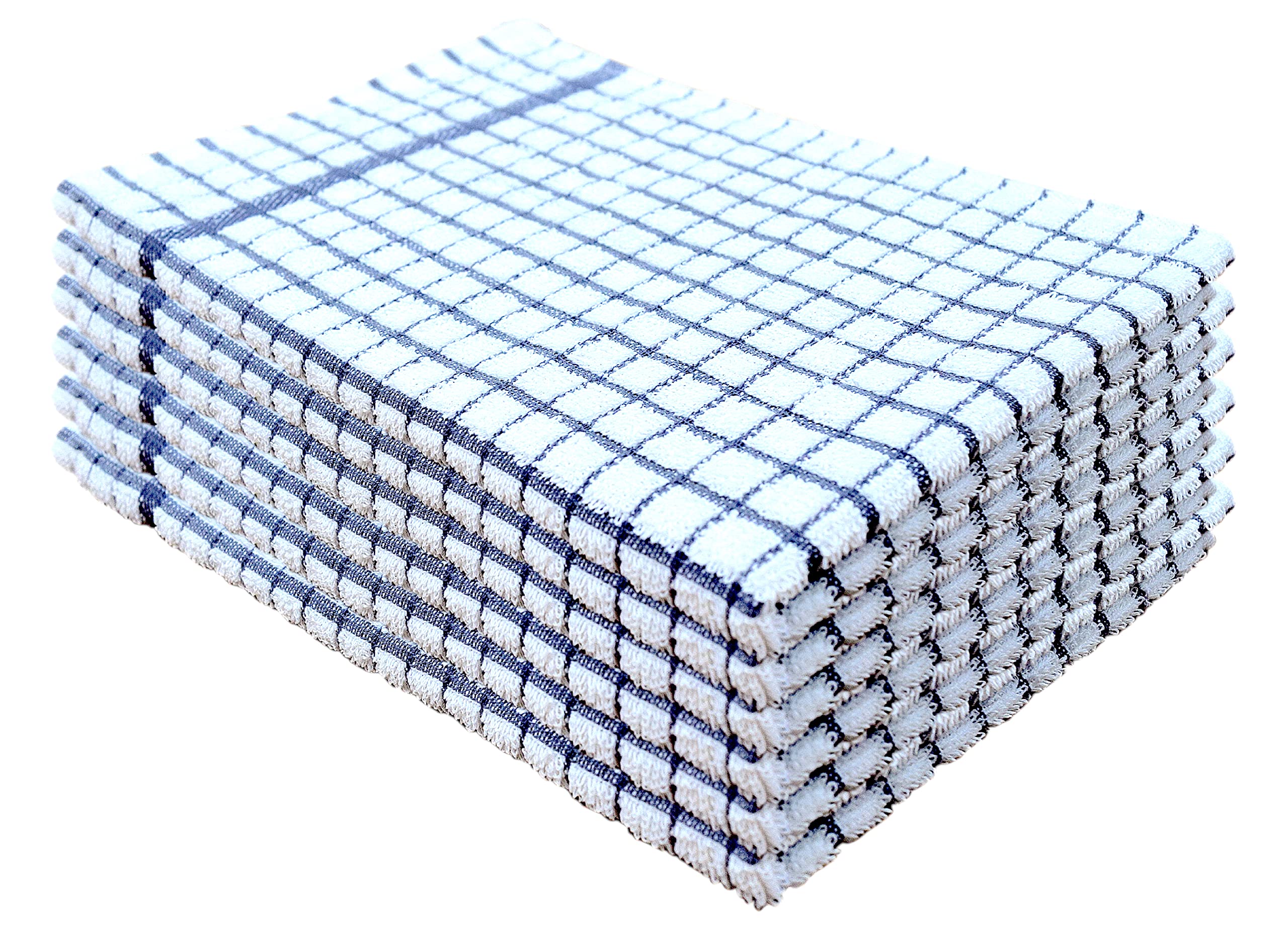 HTAIGUO Lot de 10 torchons de cuisine 100 % coton, tissage gaufré, séchage rapid