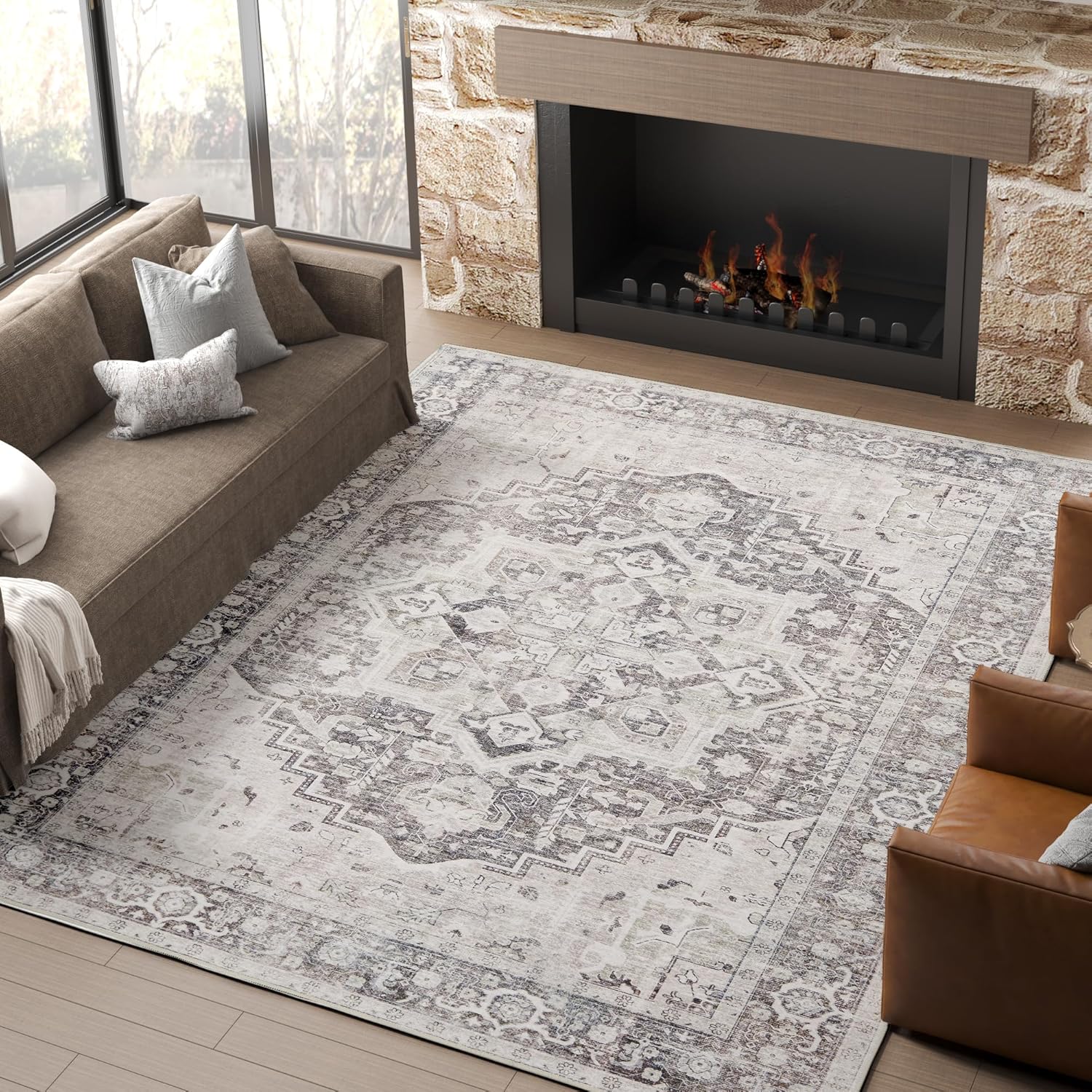 jinchan 6×9 Modern Area Rug – Washable & Anti-Skid