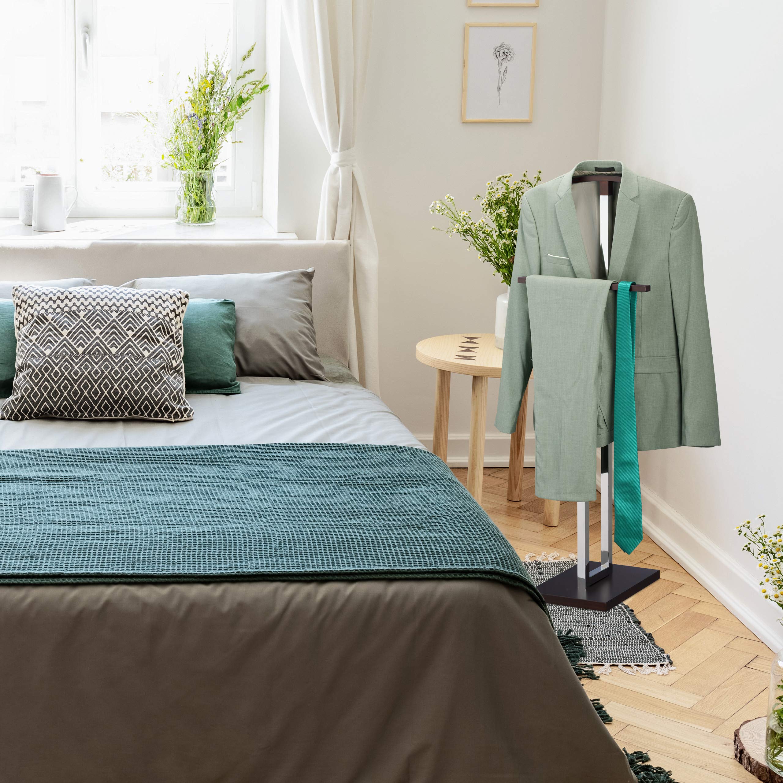 Servomuto Per Abiti E Pantaloni Relaxdays - Omino Appendiabiti In Metallo E Legno, Autoportante - Foto 11