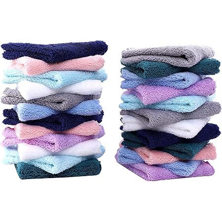 Premium Imported Baby Washcloths Ultra Soft & Absorbent 6 Pack for Delicate Skin