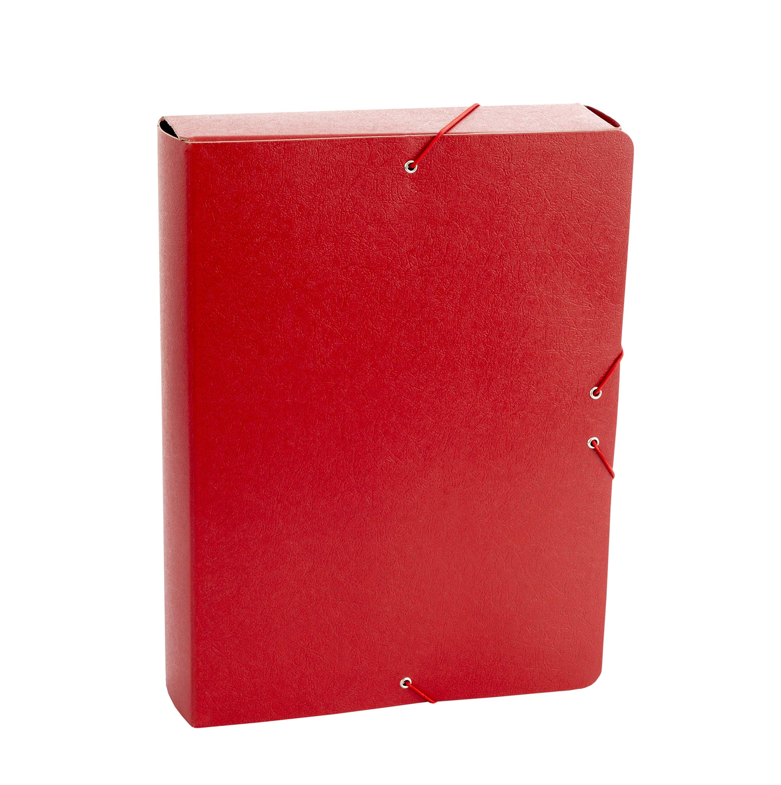 Carpeta Proyecto Gofrado Resistente con Gomas Elasticas Grosor 7cm Color Rojo
