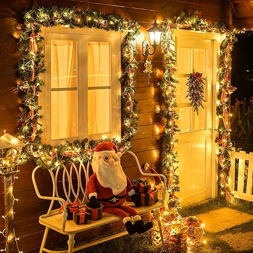 Miniatura 202 de JMEXSUSS Guirnalda de luces LED de 168 pies, 600 luces LED para el día de San Valentín, luces rojas de Navidad con alambre transparente, 8 modos