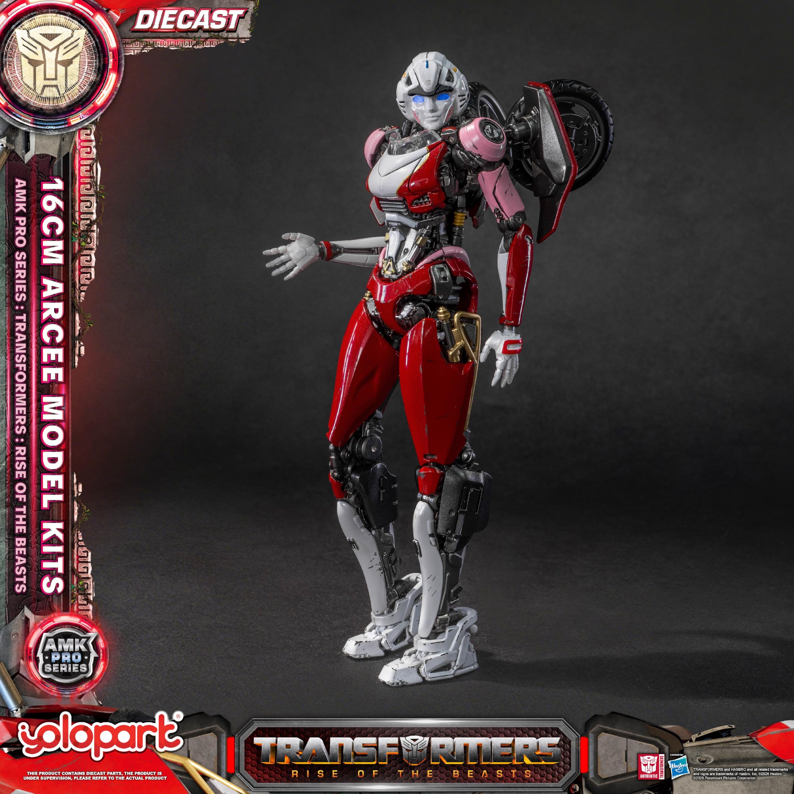 YOLOPARK Transformers Rise of The Beasts Acree - Figura de acción fundida, serie AMK PRO de 5.9 pulgadas, juguetes transformadores altamente articulados para edades de 15 años en adelante, sin