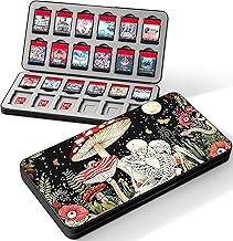for Nintendo Switch Game Case Cool Boys Card Cartridge Box Skull Skeleton Game Storage with 24 Game Card Slots and 24 Micro SD Card Slots for Nintendo Switch/ Lite/ OLED Game Holder