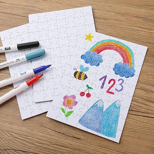 Miniatura 22 de Mr. Pen Rompecabezas en blanco - Paquete de 8, 28 piezas/paquete, 5.5 x 8.1 pulgadas, blanco, rompecabezas en blanco para dibujar