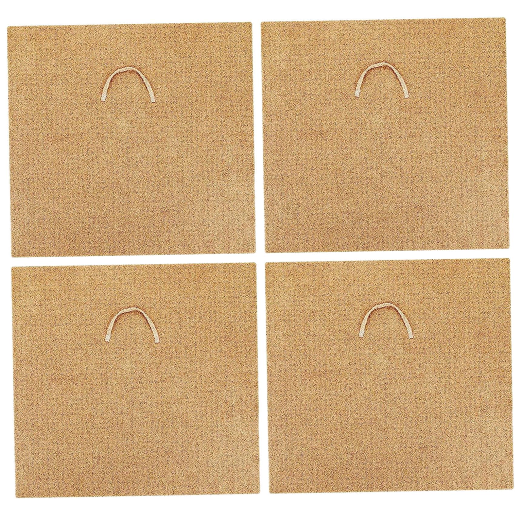 Aetherize 4Pcs Worm Blanket 24X24in Jute Fiber Easy Cutting Worm Bin Blanket For Composting With Pull Ring Foldable Blankets For Farm Composting Bin Worms For