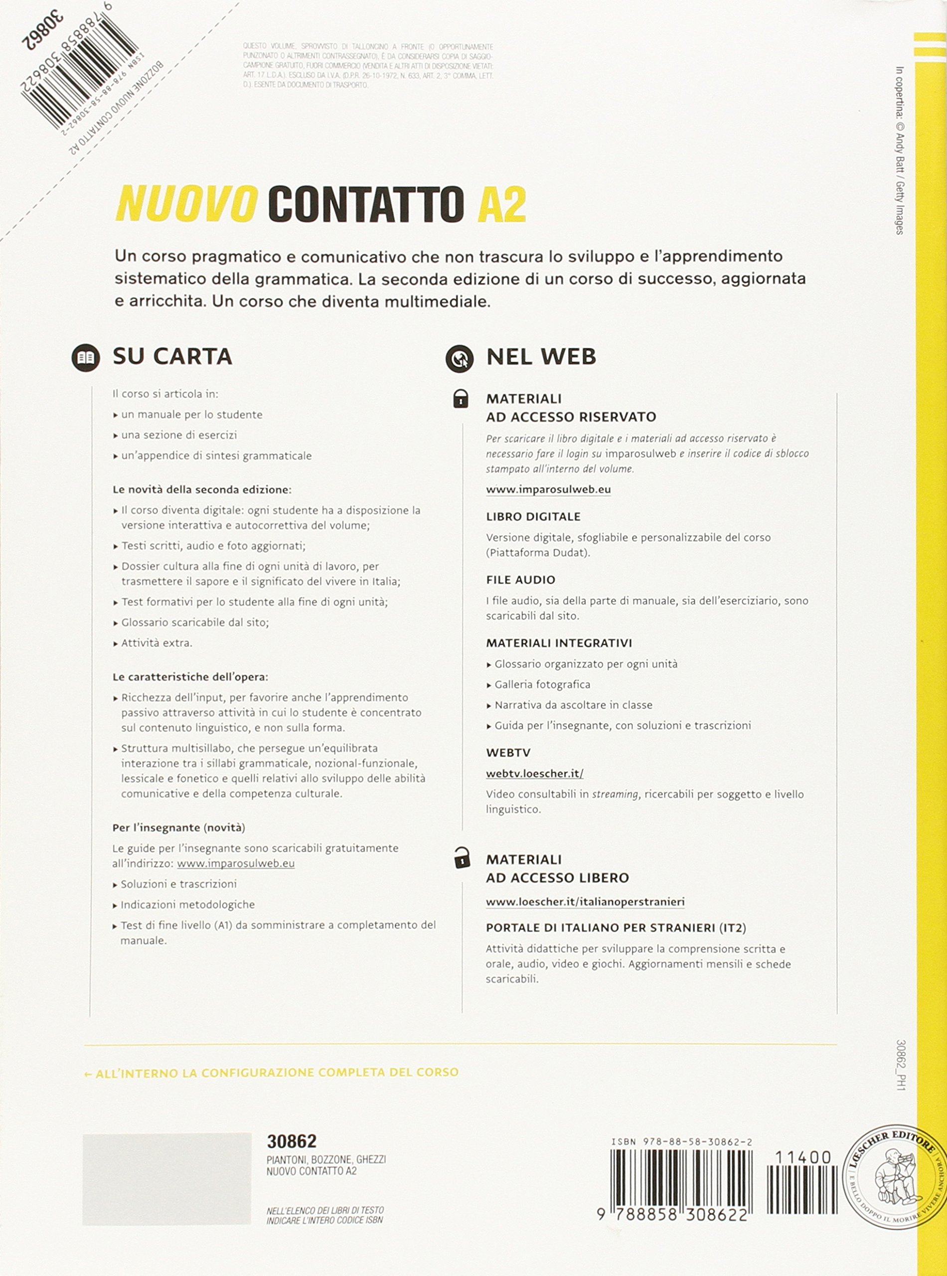 Neuer Kontakt. Italienischer Sprach- und Zivilisationskurs für Ausländer. Stufe A2: con accesso WEB (NUOVO CONTATTO)